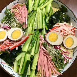 麺に下味をつけて 冷しラーメン